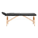 BALANCE wooden folding massage table 2 segment 190x70 black - BVShop
