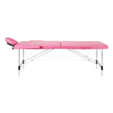 BALANCE aluminium folding massage table 2 segment pink - BVShop
