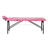 BALANCE wooden folding massage table 2 segment pink and black - BVShop