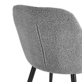 Close-up of rounded backrest and armrests on 4RICO Intra grey chair