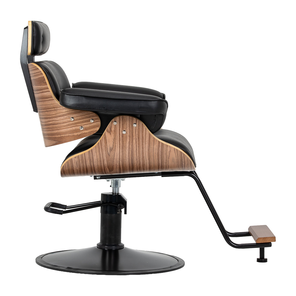 Gabbiano Florencja salon chair with black upholstery and walnut details