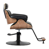 Gabbiano Florencja salon chair with black upholstery and walnut details