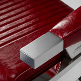 Gabbiano Royal X red reclining barber chair synthetic leather