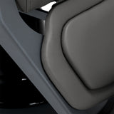Full view of graphite Gabbiano Bruno barber chair for salon interior