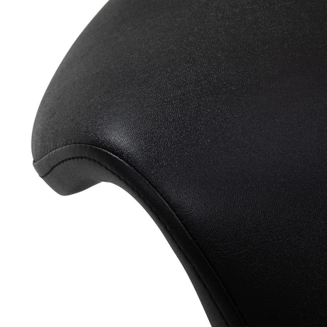 Black cosmetic stool 6001 with five-star base and rolling castors