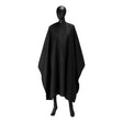 Gabbiano black hairdressing cape with elastic neckband – front view