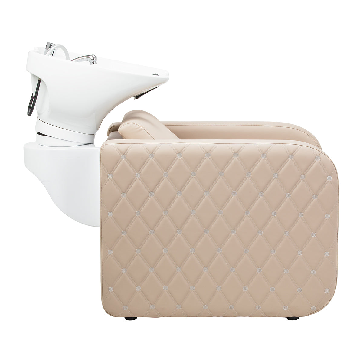 Gabbiano Sylvia Plus Electric Hairdressing Wash Unit With Massage – Beige · Side view