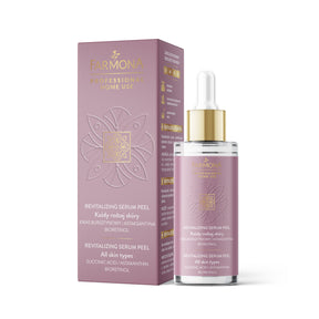 Farmona Professional Revitalising Serum Peel in 30ml bottle, showcasing clear glass container with serum inside.