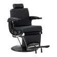 Gabbiano Continental Barber Chair With Massage – Black · Overall view