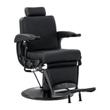 Gabbiano Continental Barber Chair With Massage – Black · Overall view