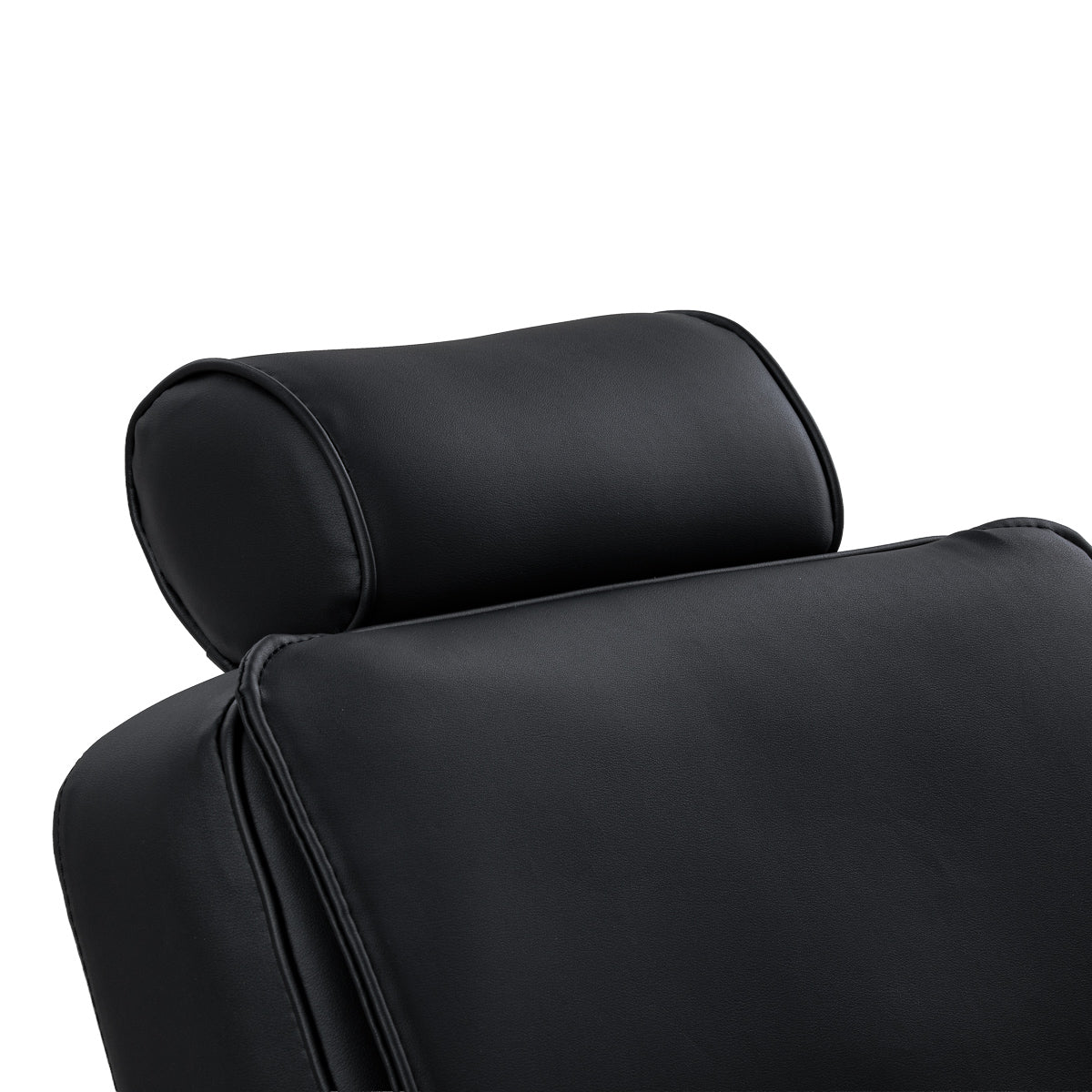 Gabbiano Continental Barber Chair With Massage – Black · Headrest detail
