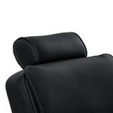 Gabbiano Continental Barber Chair With Massage – Black · Headrest detail