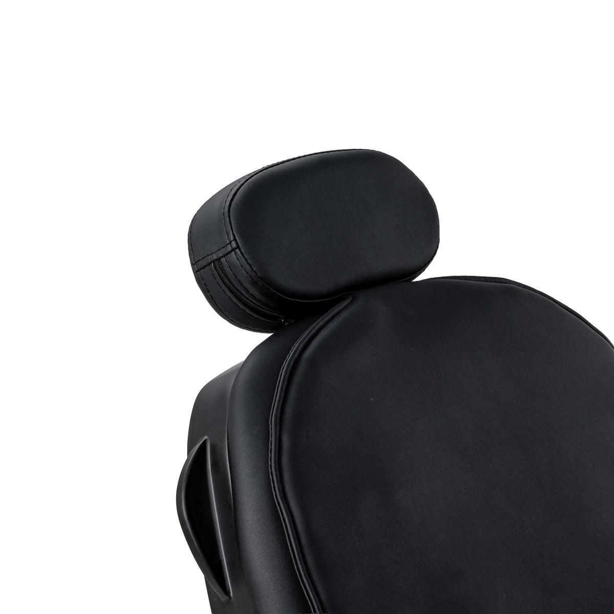 Gabbiano Francesco Barber Chair With Massage – Black, Black Base · Headrest detail