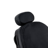 Gabbiano Francesco Barber Chair With Massage – Black, Black Base · Headrest detail