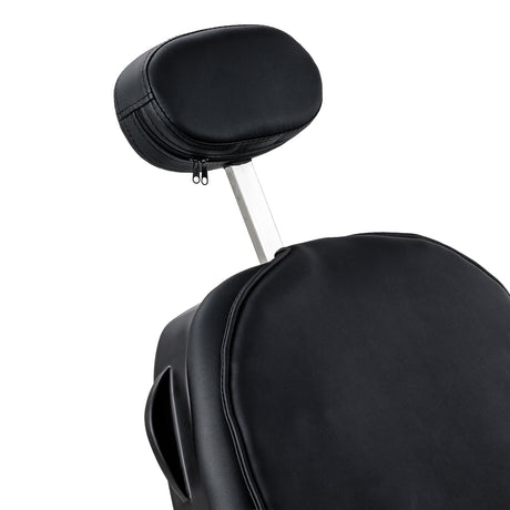 Gabbiano Francesco Barber Chair With Massage – Black, Black Base · Extended headrest