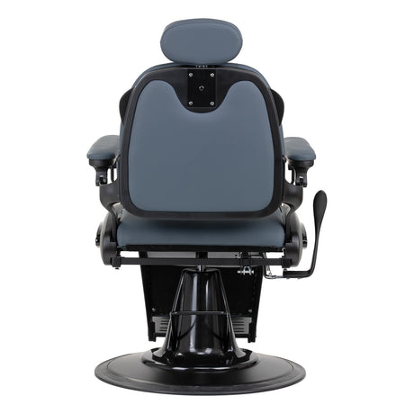Gabbiano Francesco graphite barber chair with adjustable headrest for barber and grooming services