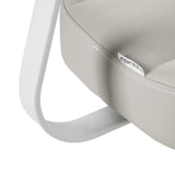 Azzurro 156-F grey synthetic leather seat and backrest detail