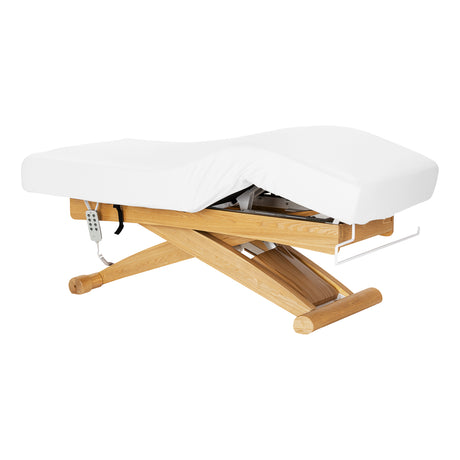 Sillon Siesta Electric SPA Lounger – White, Light Brown Base · Overall view