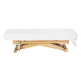 Sillon Siesta Electric SPA Lounger – White, Light Brown Base · Side view