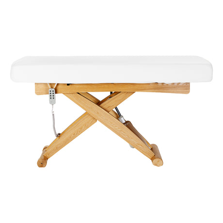 Sillon Siesta Electric SPA Lounger – White, Light Brown Base · Side view