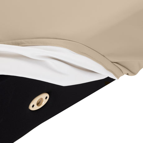 Sillon Siesta Electric SPA Lounger – Beige, Light Brown Base · Removable cover detail