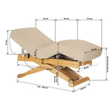 Sillon Siesta Electric SPA Lounger – Beige, Light Brown Base · Dimension drawing
