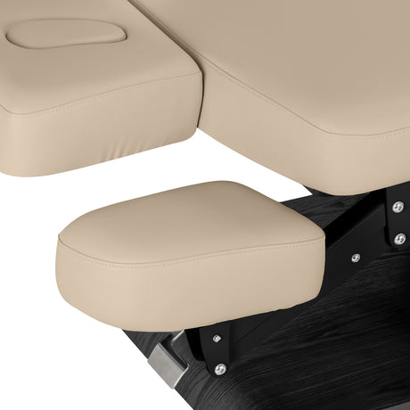 Sillon Relax Electric SPA Lounger – Beige, Black Base · Arm shelf
