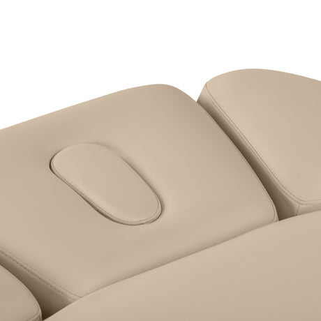 Sillon Relax Electric SPA Lounger – Beige, Black Base · Face opening