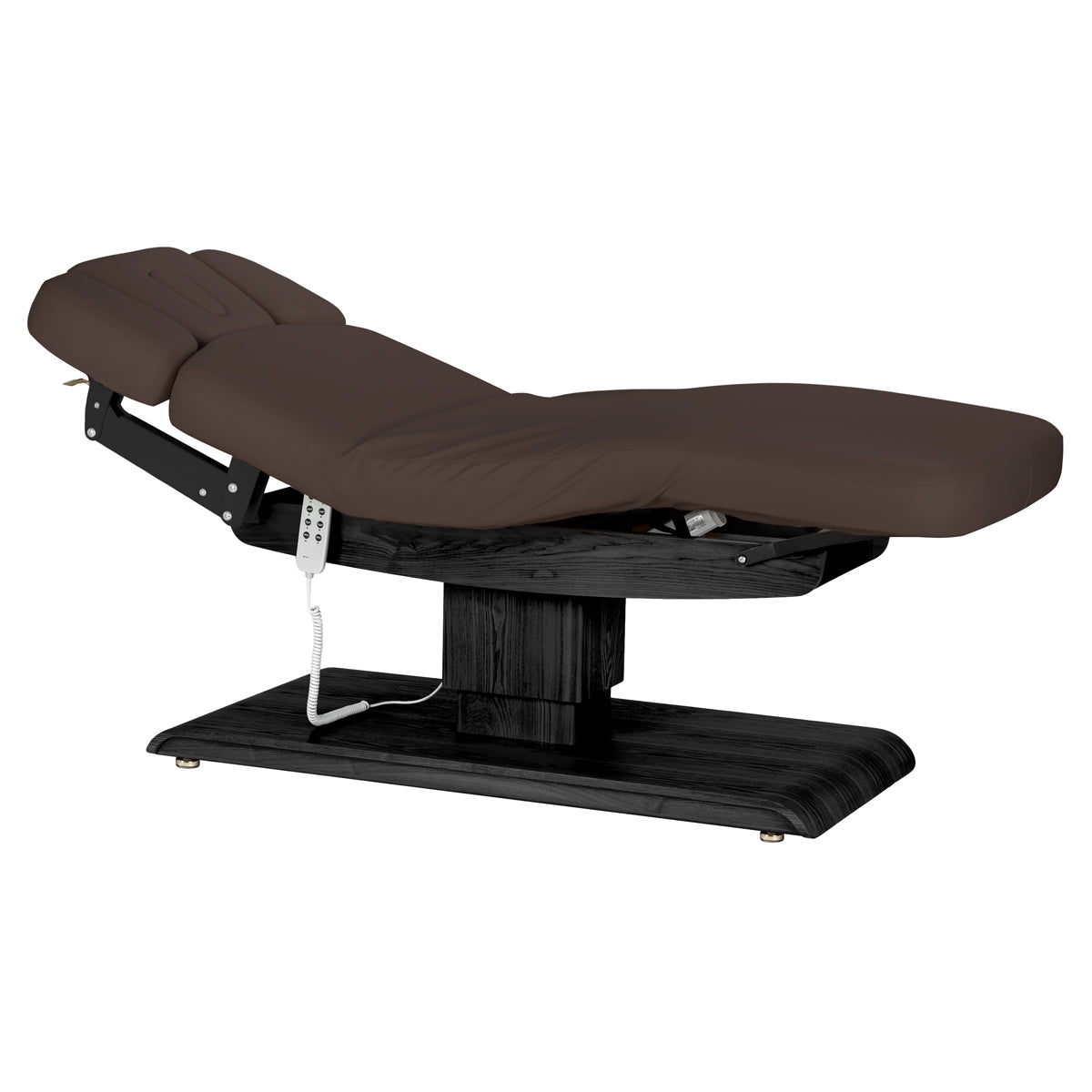 Sillon Relax Electric SPA Lounger – Dark Brown, Black Base · Overall view