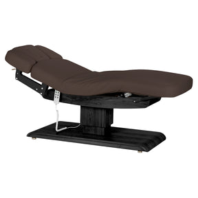 Sillon Relax Electric SPA Lounger – Dark Brown, Black Base · Overall view