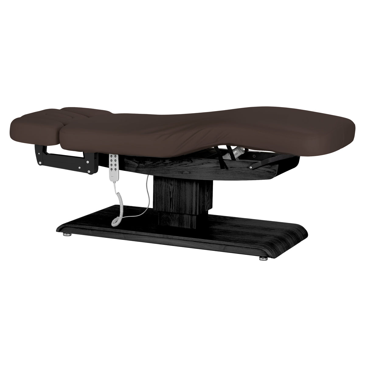 Sillon Relax Electric SPA Lounger – Dark Brown, Black Base · Overall view