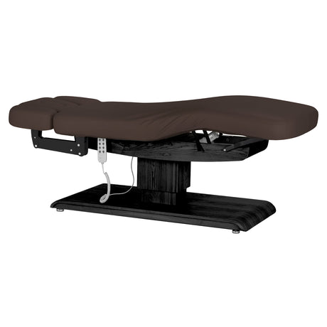 Sillon Relax Electric SPA Lounger – Dark Brown, Black Base · Overall view