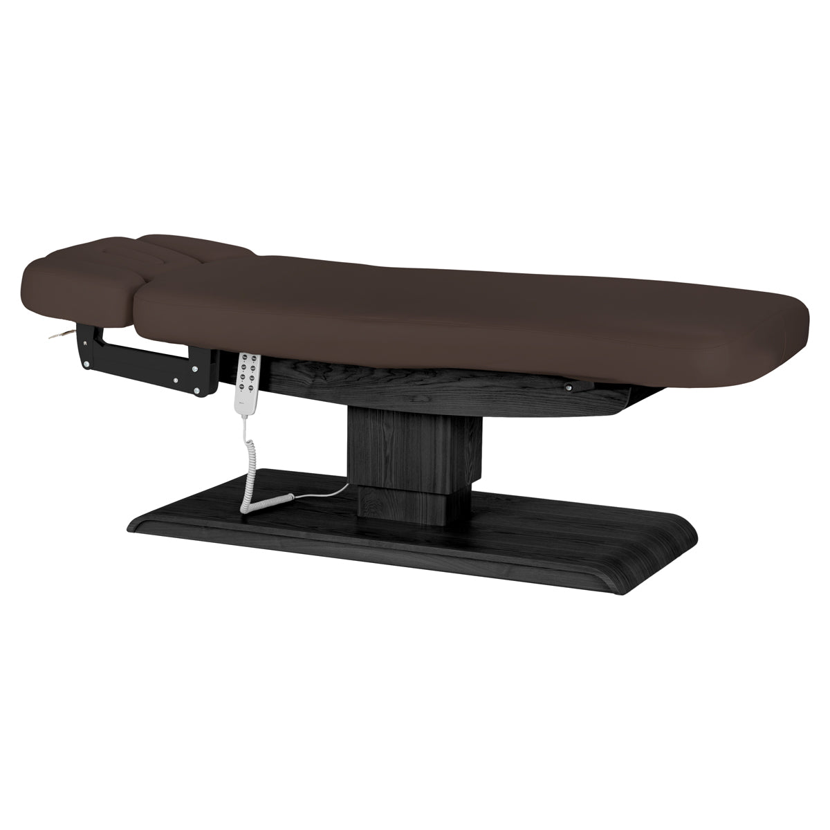 Sillon Relax Electric SPA Lounger – Dark Brown, Black Base · Overall view