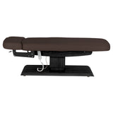 Sillon Relax Electric SPA Lounger – Dark Brown, Black Base · Side view