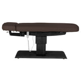 Sillon Relax Electric SPA Lounger – Dark Brown, Black Base · Side view