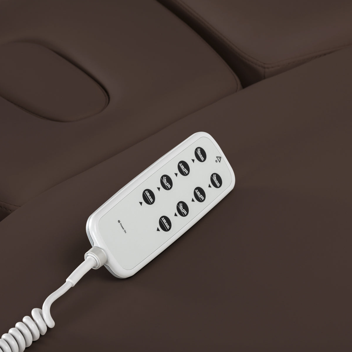 Sillon Relax Electric SPA Lounger – Dark Brown, Black Base · Remote control