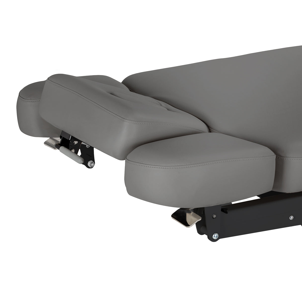 Sillon Relax Electric SPA Lounger – Grey, Black Base · Headrest side sections