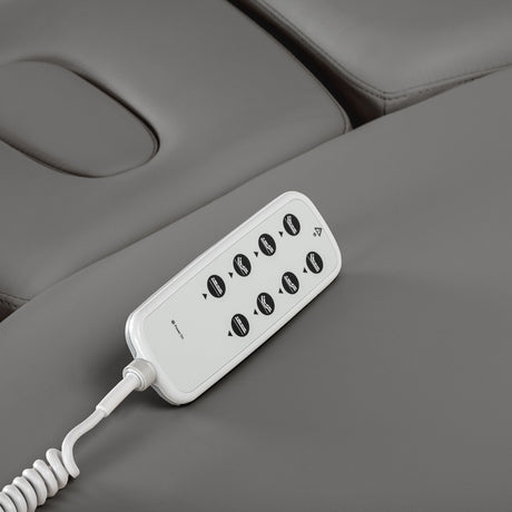 Sillon Relax Electric SPA Lounger – Grey, Black Base · Remote control