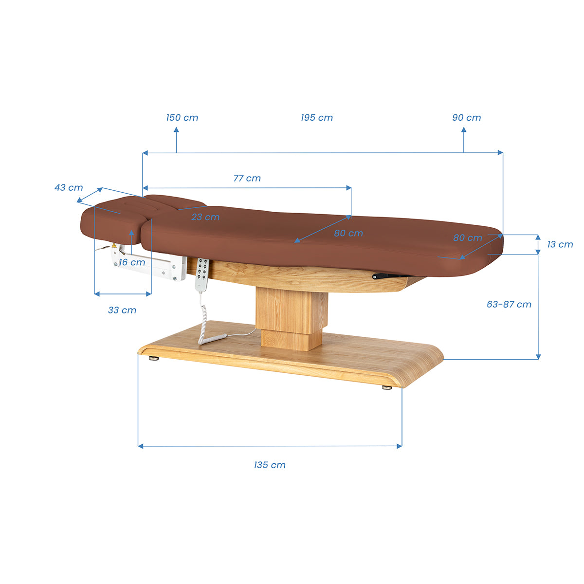 Sillon Relax · brown / light brown · dimension diagram