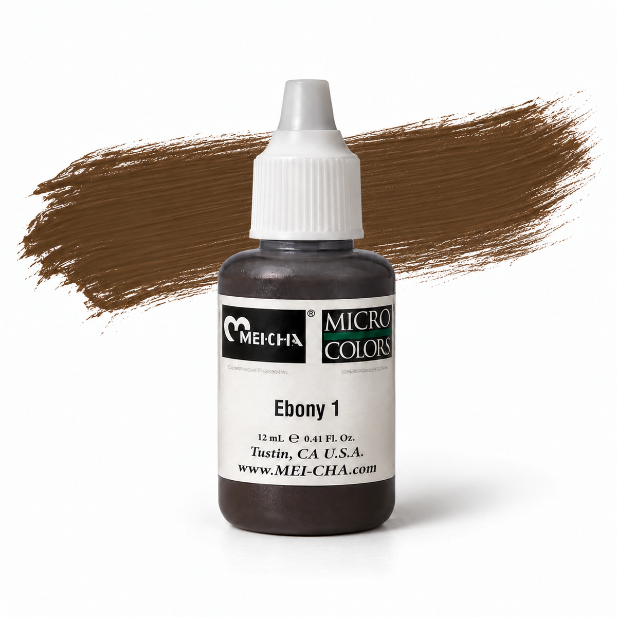 Li Pigments Micro Colors Ebony 1 Pigment 12ml — product packaging with illustrative pigment brushstroke
