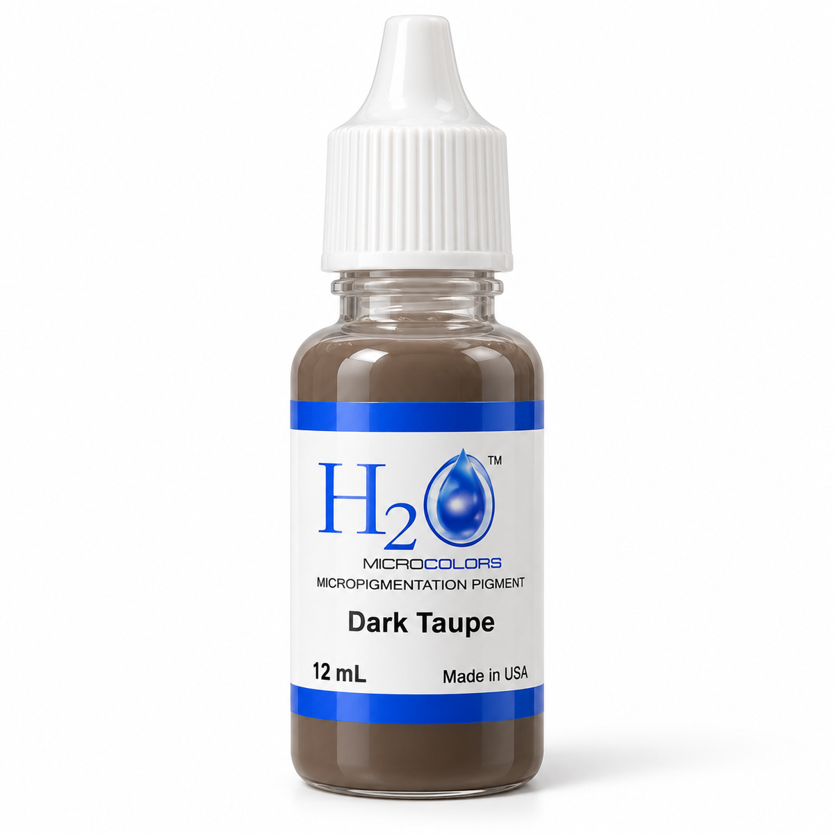 Li Pigments Micro Colors H2O Dark Taupe Practice Pigment 12ml — bottle on white background with soft shadow