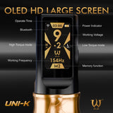 Wireless AVA UNI-K tattoo pen machine with ergonomic design and adjustable needle depth for precise tattooing.
