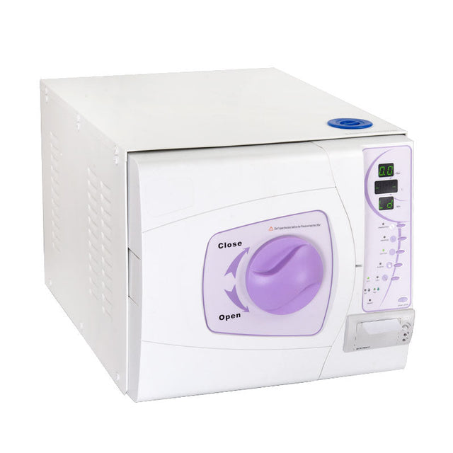 Autoclave Medical Class B 18L by Beauty System with printer, showing control panel and sterilization chamber.