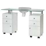 Manicure Table + incliner BD-3453+P WHITE - BVShop