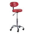 Cosmetology Stool with backrest BD-9934 Red - BVShop