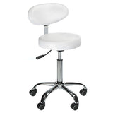 Cosmetic stool with backrest BD-9934 white - BVShop
