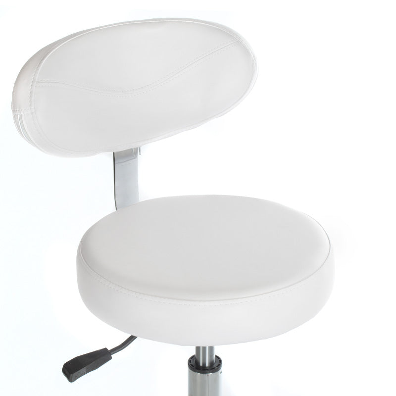 Cosmetic stool with backrest BD-9934 white - BVShop