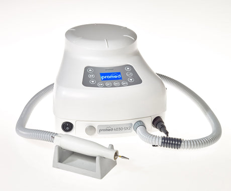 Podologic milling machine ProMed 4030 SX2 with vacuum from Beauty System, featuring a compact design and foot pedal control.