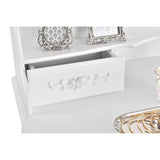 White MIRA Dressing Table with 4 drawers mirror + stool - BVShop