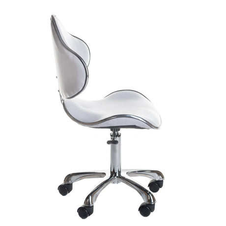 Cosmetic stool with backrest BD-9933 White - BVShop
